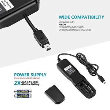 Neewer Digital Timer Remote for Nikon D90 D600 D610 DSLR