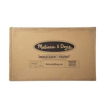 Melissa & Doug Wooden Toy Chest - White Furniture for Playroom - Kids Toy Box, Wooden Storage Organizer, Children's Furniture