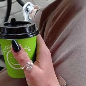 Stylelux Hug Ring, hippie jewelry Silver Rings for Women and Men Silver Hugging Hands Open Ring Jewelry Hug Hands Statement Rings Wedding