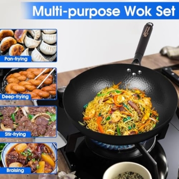 Top Cooking Wok for Electric, Induction and Gas Stoves