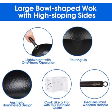 Top Cooking Wok for Electric, Induction and Gas Stoves