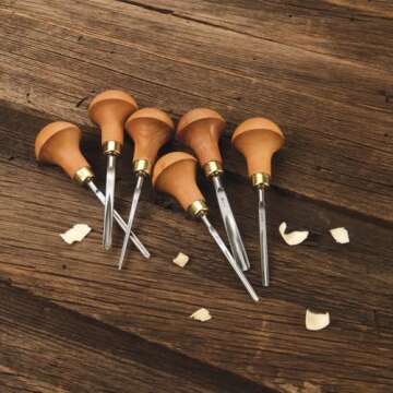 PFEIL 'Swiss Made' Palm Set C - 6 Piece Precision Carving Tools for Woodwork