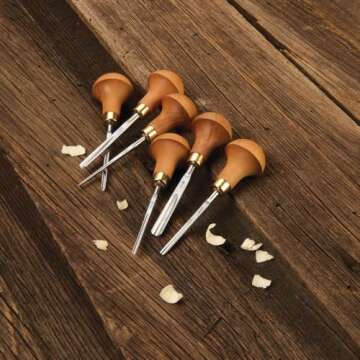 PFEIL Palm Set C - Premium 6 Piece Carving Tools Set
