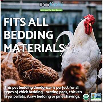 DooKashi for Poultry Bokashi Bran Powered Chicken Coop Deodorizer Manure Compost Accelerator for All Types of Bedding and Nesting, 2 lb