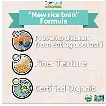 DooKashi for Poultry Bokashi Bran Powered Chicken Coop Deodorizer Manure Compost Accelerator for All Types of Bedding and Nesting, 2 lb