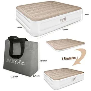 NXONE Air Mattress with Built-in Pump for Ultimate Comfort