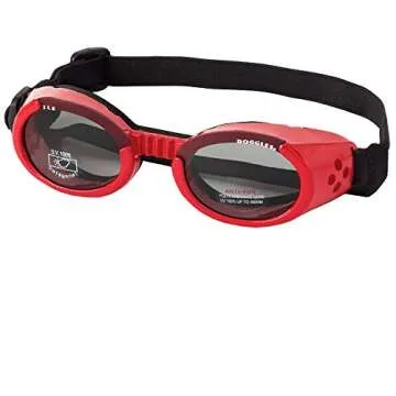 Doggles Dog Goggles ILS LARGE RED SHINY with 100% UV Protection