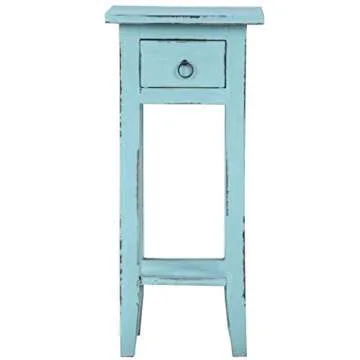 Chic Cottage Accent Table in Beach Blue for Your Home