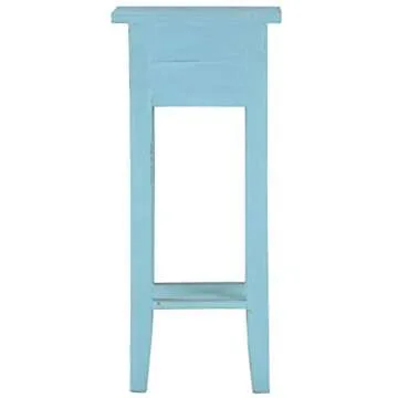 Chic Cottage Accent Table in Beach Blue for Your Home