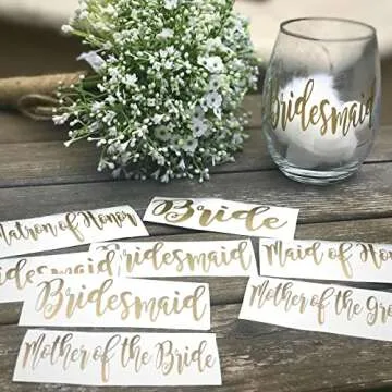 Custom Vinyl Decals for Wedding Tumblers - DIY Gift