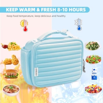 DWBAG Kids Insulated Lunch Box Light Blue Cooler Bag