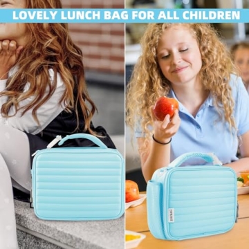 DWBAG Kids Insulated Lunch Box Light Blue Cooler Bag