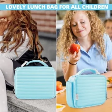 DWBAG Kids Insulated Lunch Box Light Blue Cooler Bag