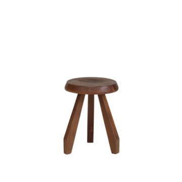 TREEHAUSE Meribel Milking Stool: Elegant Reclaimed Teak Stool for All Occasions