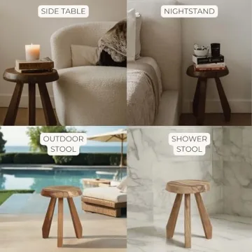 TREEHAUSE Meribel Milking Stool - Versatile Teak Design