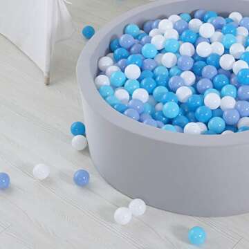 GOGOSO Plastic Balls Play Pit Balls for Baby Kid Ball Play Pit Play Yard, Baby Fance, Playpen, Playtent with 3 Colors,2.17inches