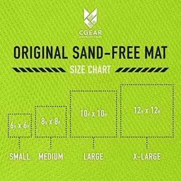 CGEAR Original Sand-Free Outdoor Rug Camping Mat - Water-Resistant & Anti-Fade Material - Military-Grade - Reversible Design - Area Rug for Beach, RV, & Picnics - Includes Travel Bag