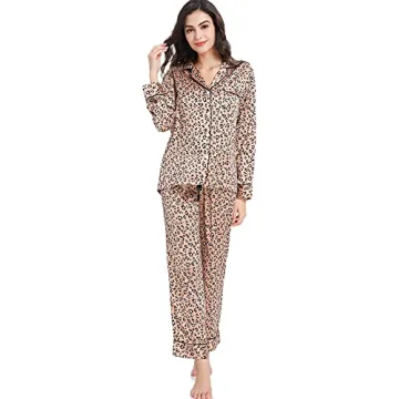 Serenedelicacy Women's Satin Pajama Set Silky Comfort