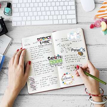 Aowplc 100 Pcs Science Stickers - Fun & Durable Designs