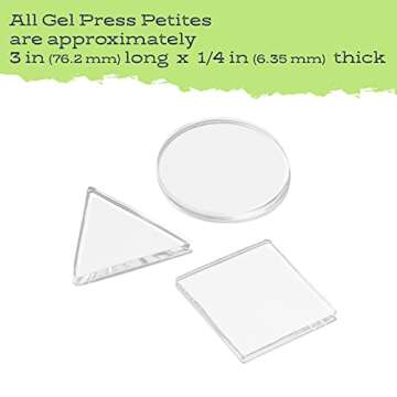 Gel Press Petites Monoprinting Plates 3 piece - Circle Triangle Square - for Printmaking, Scrapbooki...