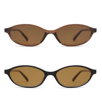 Stylish HERJOUR Retro Cat Eye Sunglasses for Women