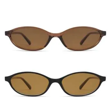 Stylish HERJOUR Retro Cat Eye Sunglasses for Women