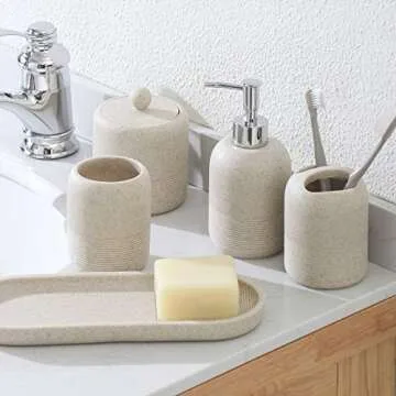 Stylish 5-Piece Bathroom Accessory Set for Home Decor