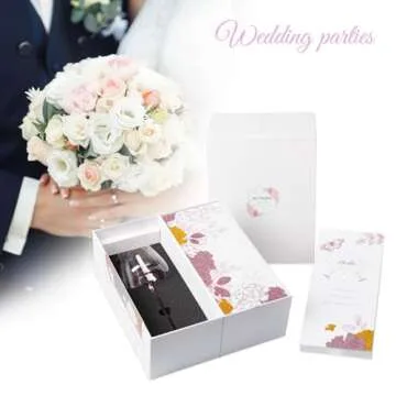 NUTRIUPS Pink Red Wine Glasses Set of 2, Modern Hand-Blown Red/White Wine glasses, Premium Long Stem Wine Glasses, Gift Box Glassware for Anniversary, Wedding, Christmas