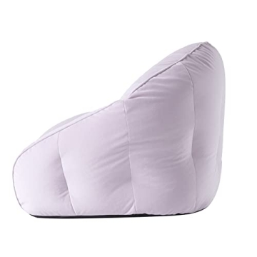 Urban Shop Upholstered Velvet Plush Bean Bag Sofa Chair for Kids, Teens, and Adults, Large, Purple