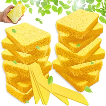 16Pcs Compressed Cleaning Cellulose Sponge Set, Eco-Friendly and Versatile for All Your Cleaning Nee...