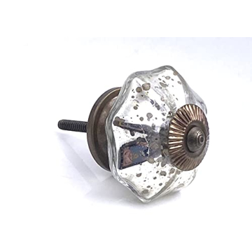 Shabby Restore Antique Mercury Glass Cabinet Knobs Pack of 10