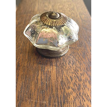 Shabby Restore Antique Mercury Glass Cabinet Knobs Pack of 10