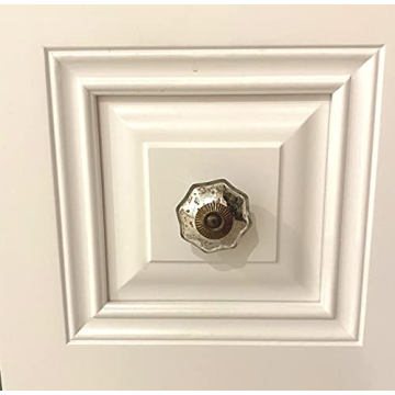 Shabby Restore Antique Mercury Glass Cabinet Knobs Pack of 10