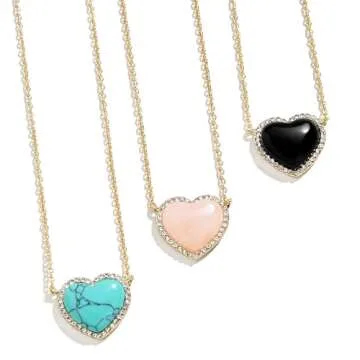 BaubleBar Freya Heart Pendant Necklace for Valentine’s Day