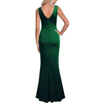 Stylish WOOSEA V Neck Evening Dress for Women