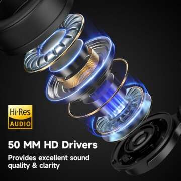 OneOdio Monitor 60 Professional Studio Headphones - Recording Wired Over Ear Headphones, Hi-Res Audio, Soft Comfortable Earmuffs, 6.35mm Adapter for Tracking Mixing DJ Mastering Broadcast-Black