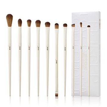 Jessup Precision Makeup Brushes 10Pcs Eye Makeup Brush Set Premium Synthetic Eyeshadow Concealer Eye...