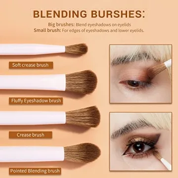 Jessup 10Pcs Precision Eye Makeup Brushes Set