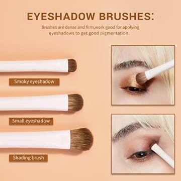 Jessup 10Pcs Precision Eye Makeup Brushes Set