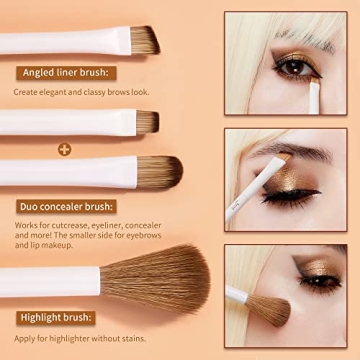 Jessup 10Pcs Precision Eye Makeup Brushes Set