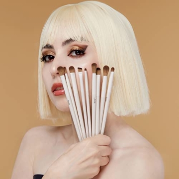 Jessup 10Pcs Precision Eye Makeup Brushes Set