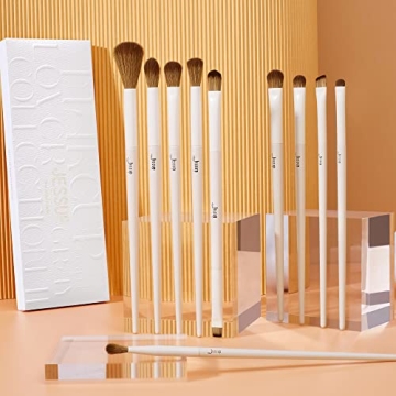 Jessup 10Pcs Precision Eye Makeup Brushes Set