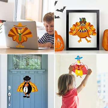 Make-A-Turkey Stickers for Kids Thanksgiving Crafts