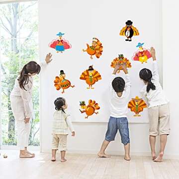 Make-A-Turkey Stickers for Kids Thanksgiving Crafts