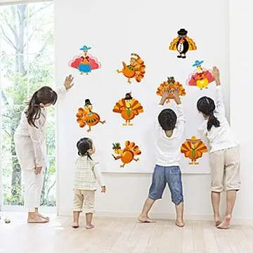 Make-A-Turkey Stickers for Kids Thanksgiving Crafts
