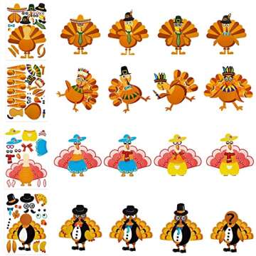 Make-A-Turkey Stickers for Kids Thanksgiving Crafts