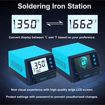 Muibe 60W Digital Soldering Iron Station with LCD Displays