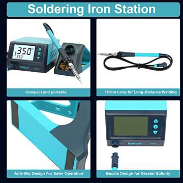 Muibe 60W Digital Soldering Iron Station with LCD Displays