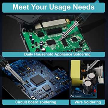Muibe 60W Digital Soldering Iron Station with LCD Displays