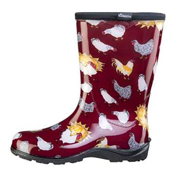 Sloggers Waterproof Garden Rain Boots for Women - Cute Mid-Calf Mud & Muck Boots with Premium Comfor...